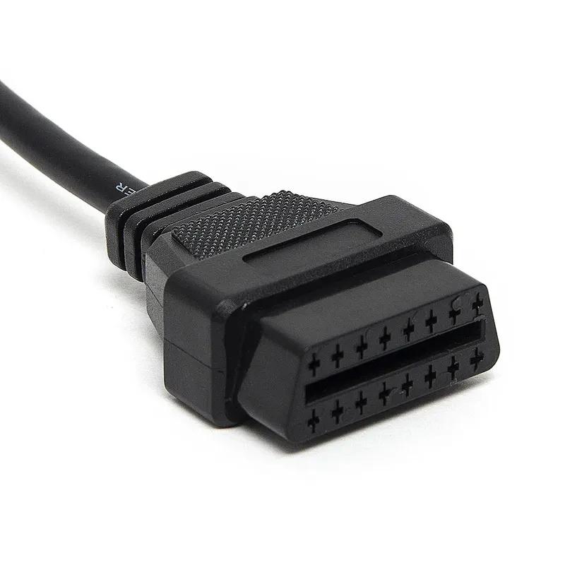 High Quality Male To Female Connector 16PIN OBD OBD2 Car Diagnostic For ELM327 OBDII 16PIN Cable 1.5M 150CM 30CM Extension