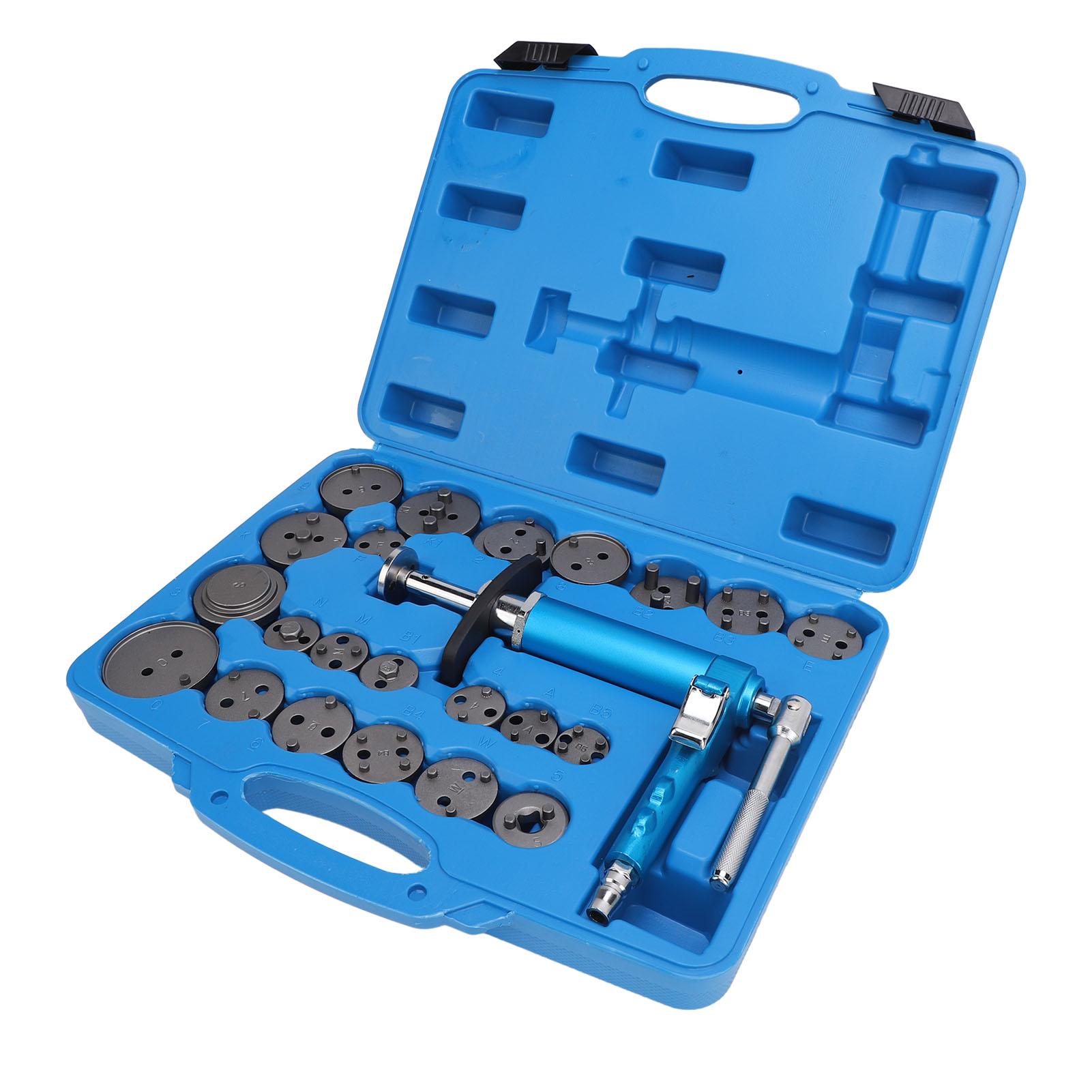 24pcs Pneumatic Brake Caliper Tool Universal Professional Rotating Handle Air Powered Brake Caliper Wind Back Tool Set