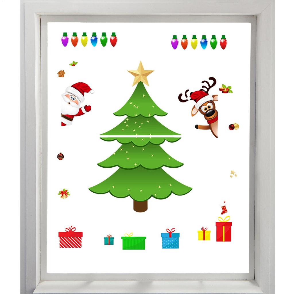 Christmas-themed Magnetic Stickers Cartoon Christmas Tree Magnets Santa Reindeer Pine Tree Festive Magnets Stickers For Fridge