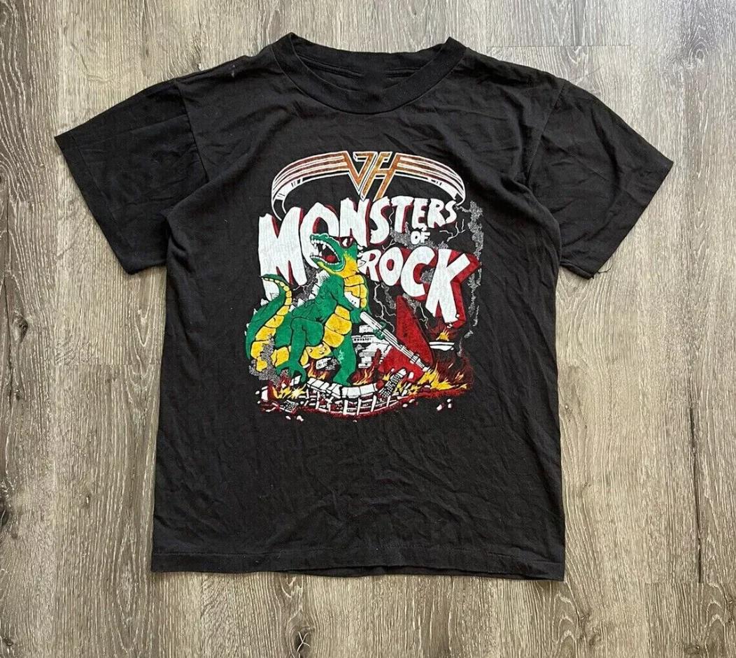 

Винтажная футболка Van Halen Monsters of Rock Tour 1988 года Смешной винтажный подарок для мужчин 3XL