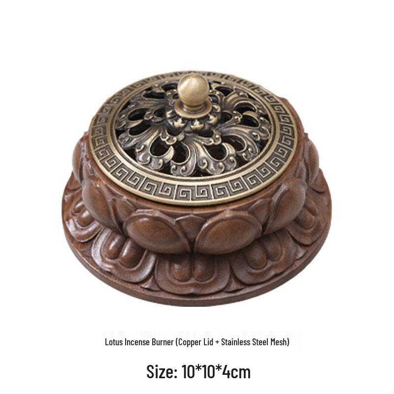 

Black Walnut Lotus Incense Burner