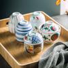 Hand-painted stew pot Japan Style ceramic with cover bowl birds nest dessert stew pot el commercial small stew soup soup pot