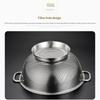 Stainless Steel Colander With Double Handle Food Pasta Strainer Basket With Self-Draining Solid Ring Base Fine Mesh Filter