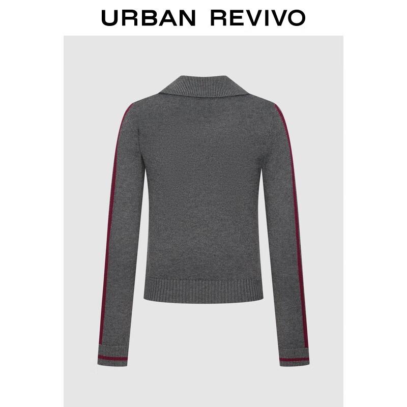 

Женский трикотажный свитер с V-образным вырезом и надписью UR M