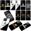 Cartoon König Königin Paar Liebhaber Handyhülle Case für Apple iPhone 16 15 14 Plus 13 12 Mini 17 Pro Max + 16E Air 16+ ProMax
