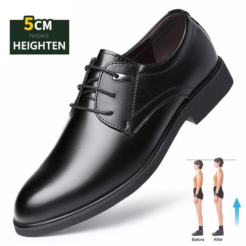 

Туфли на плоской подошве/5 см на платформе Мужские туфли-оксфорды из черной мягкой кожи Мужские туфли для увеличения роста Формальные туфли Повседневные деловые мужские туфли Оксфорды Туфли для костюма 41