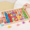 Wooden Color Ball Placement Game for Early Education - Encourages Color Matching, Classification, and Logical Thinking In Preschoolers.