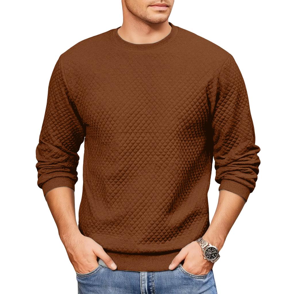 Men's Retro Pullover Neck Casual Sweatshirt
