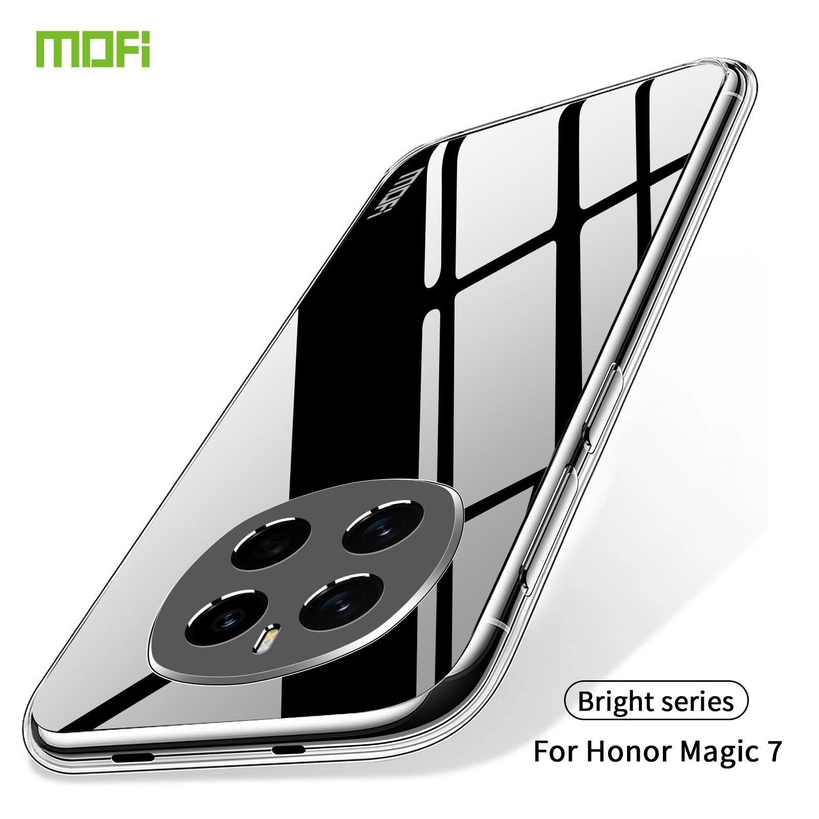 

For Honor Magic7 5G Clear Phone Case MOFI Ultra-Thin TPU Phone Back Cover Transparent