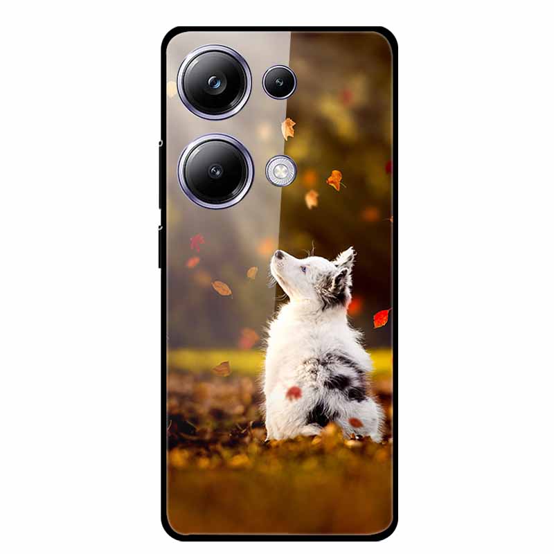 Glass Back Cover For Xiaomi Redmi Note 13 Note13 Pro Case Soft Bumper Hard Tempered Glass Case For Redmi Note 13 Pro Phone Case