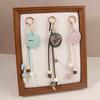Bohemian Wooden Heart Tassel Keychain - Fashionable Round Pendant Bag Charm