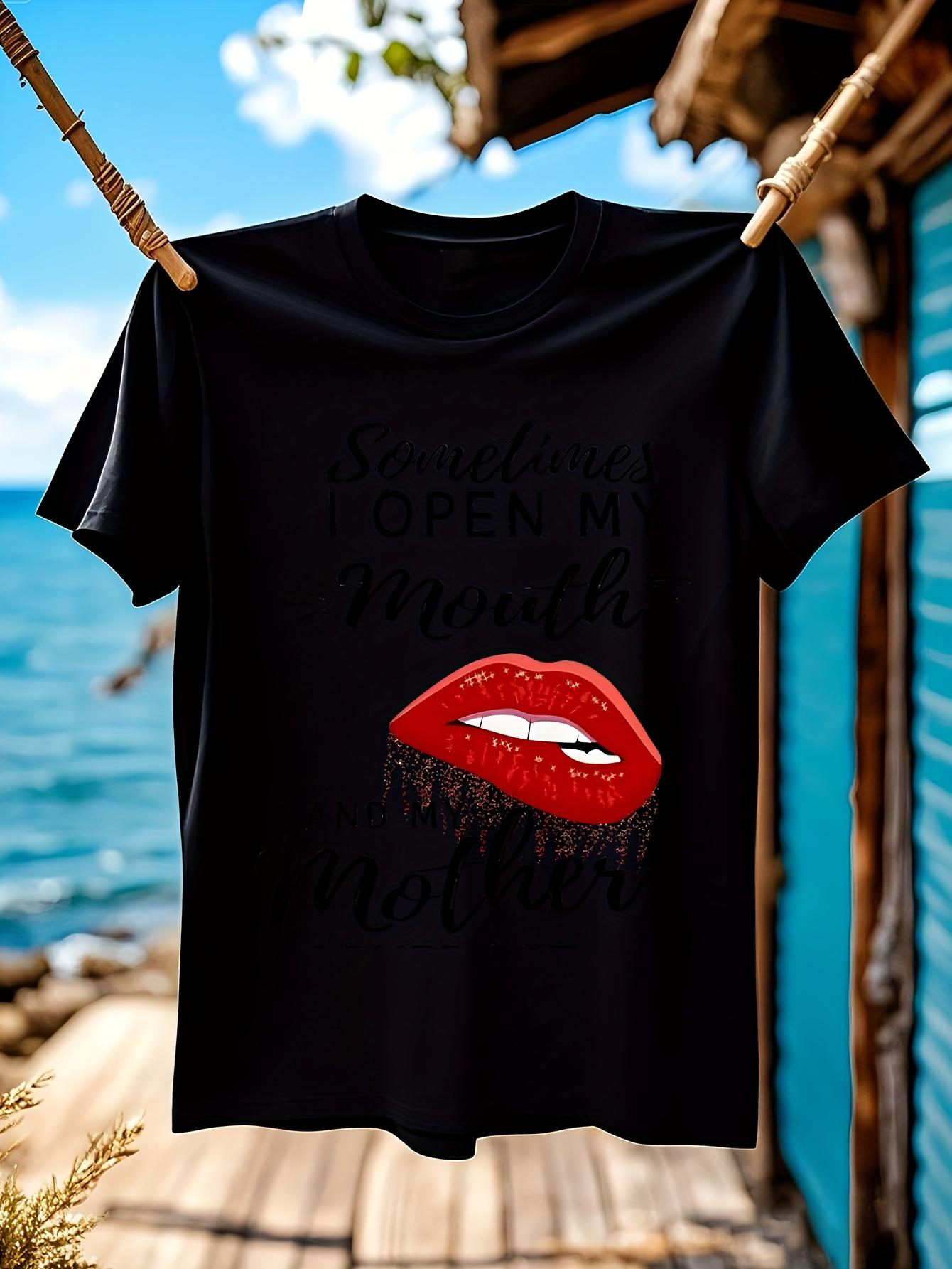 1pc Funny Tshirt Funny Mom Quote Tshirt - Sometimes I Ope... S