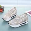 Mode Sommer Hoch auf Plateau Damen Mesh Atmungsaktive Schuhe Casual Sport Vulkanisierter Schuh Koreanisch 2025 Neu Original 39 Damenschuhe