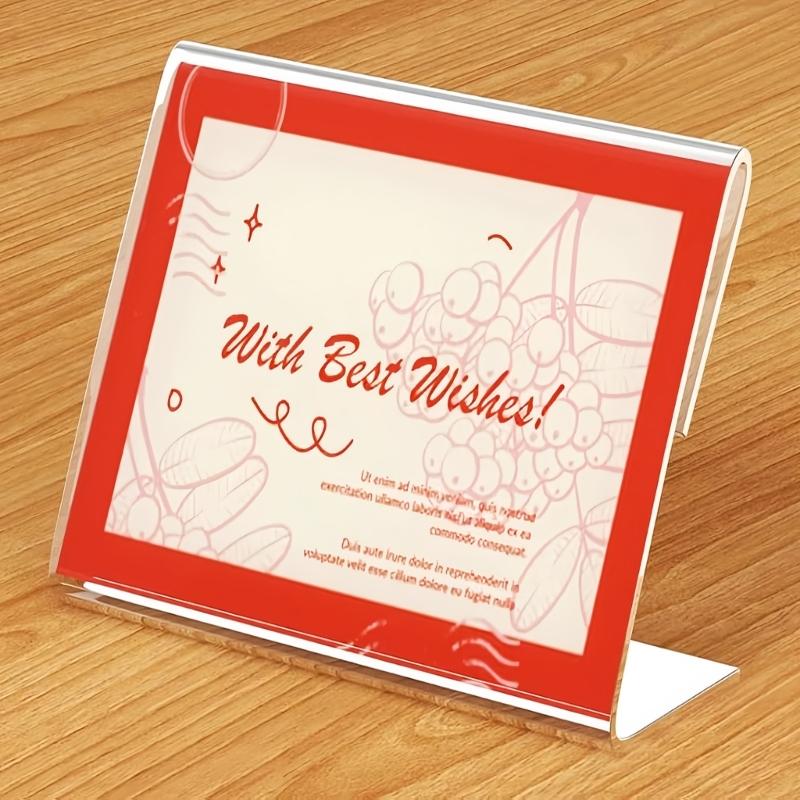 50 divisions Crystal Acrylic Sign Holders Ideal For Product Markers Desk Identification Cards And Gathering Seating Labels 4x6x2.3cm