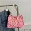 Lovely Cherry Print Women's Shoulder Bag Large Capacity Ladies Multi-pocket Tote Crossbody Bags Casual Nyl Female Handbags