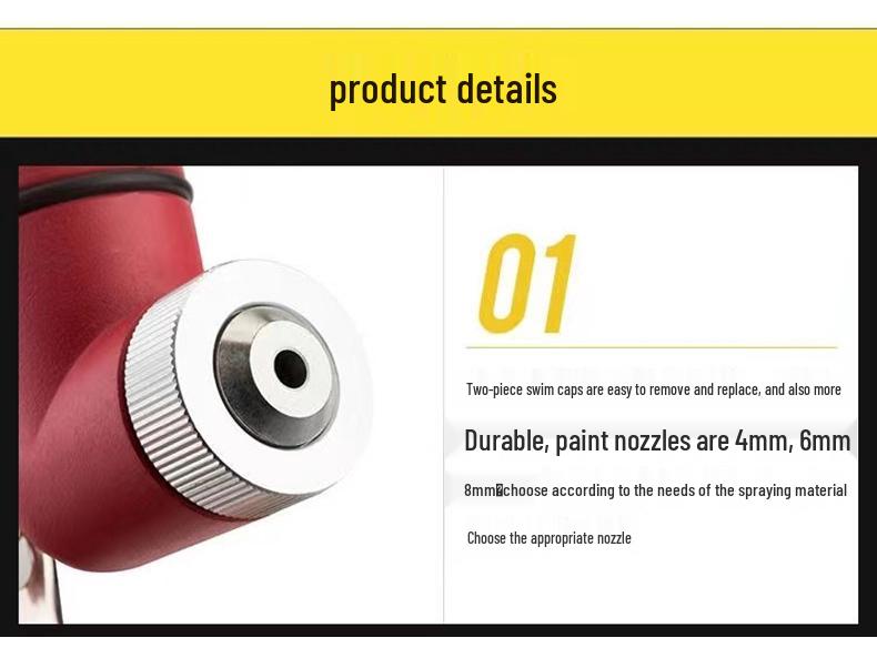 Elastic Texture King 3L Red Spray Gun for Exterior Wall Paint and Cement Mortar