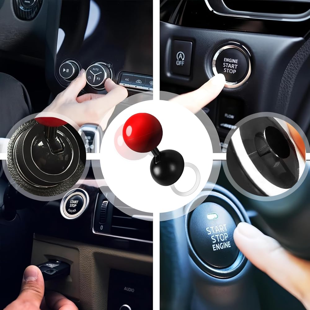 Engine Start Button Car Push Lever Car Ignition Button Cover Push Start Lever Funny