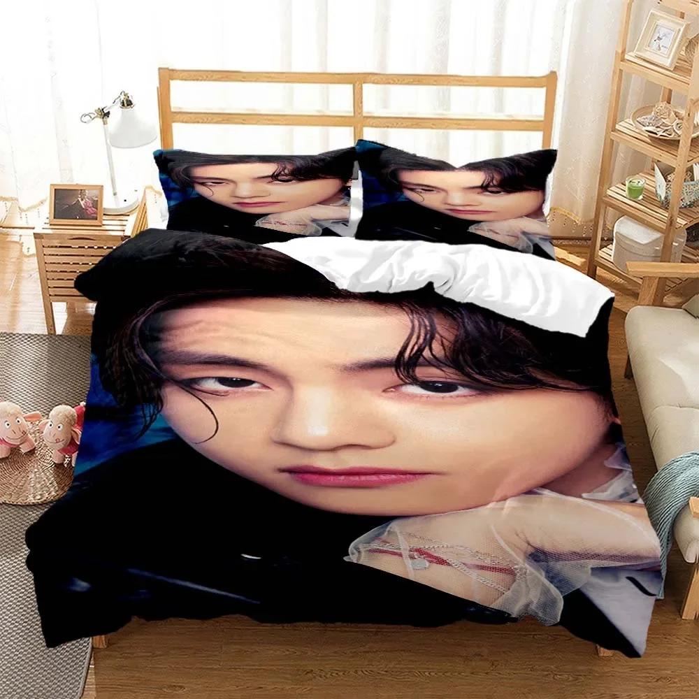 

Модный мужской постельный комплект высшего уровня с принтом певца для молодежи, комплект постельного белья размера «квин», пододеяльник, настраиваемый постельный комплект для молодежи 70x133cm 2pcs