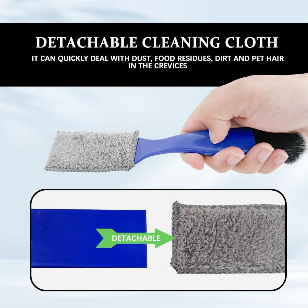 1PC Double Head Brush for Car Clean, Soft Auto Interior Duster Detailing Brushes, Universal Vehicle Dashboard Screen