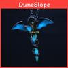 Luminous Winged Dragon Gold Pendant Necklace With Alloy Chain For Men And Women