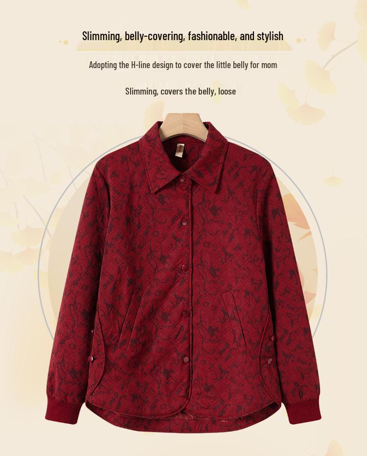 2026 Spring Floral Lapel Jacket: Stylish & Loose Mother's Wear - Plus Size Casual Top