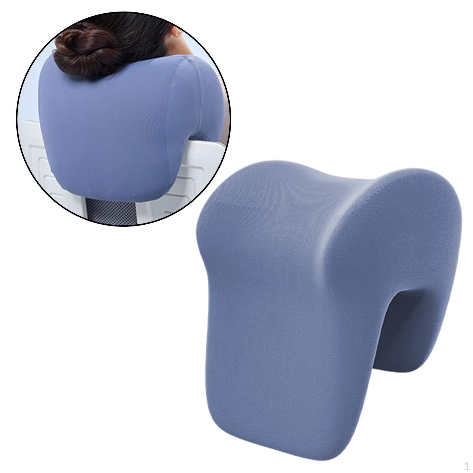 

Удобная подушка для шеи с эффектом памяти для офисного кресла синий