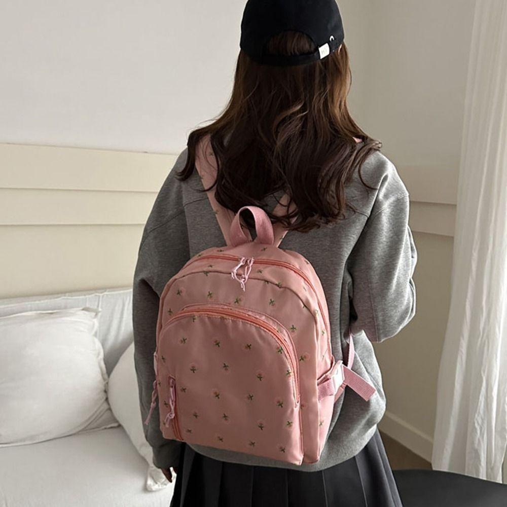 Korean Styles School Bag Large Capacity Girls Handbag Fashion Travel Bag Daily Use