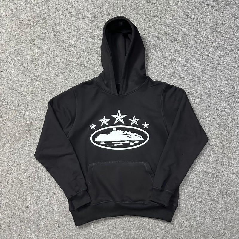 Corteiz Classic Ship Print Fleece Hoodie Casual Streetwear Men Women