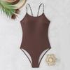 Fashion Pure Desire Leopard Print Bright Color Backless Bikini Swimsuit For Summer