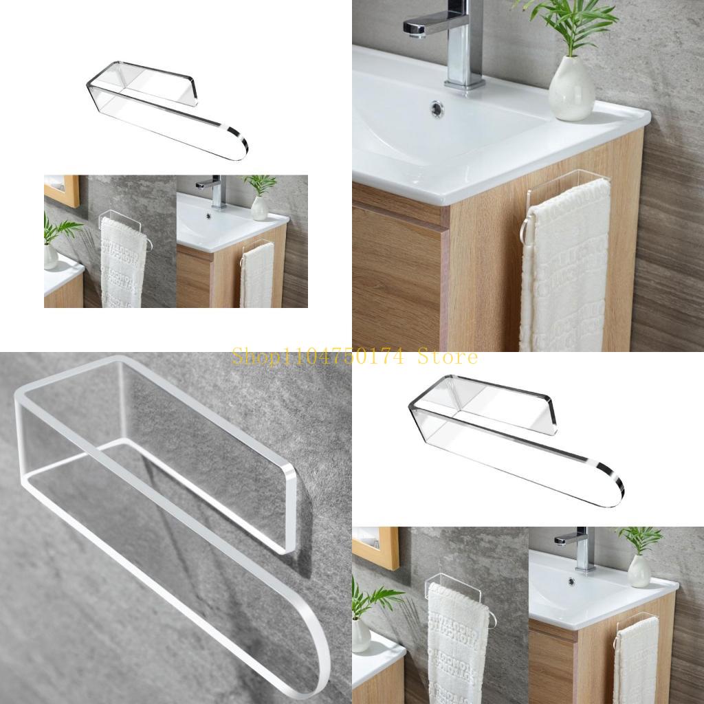 Convenient Bathroom Towel Rack Frees Punching Clear Rack Towel Storage Shelf top sale China Mainland