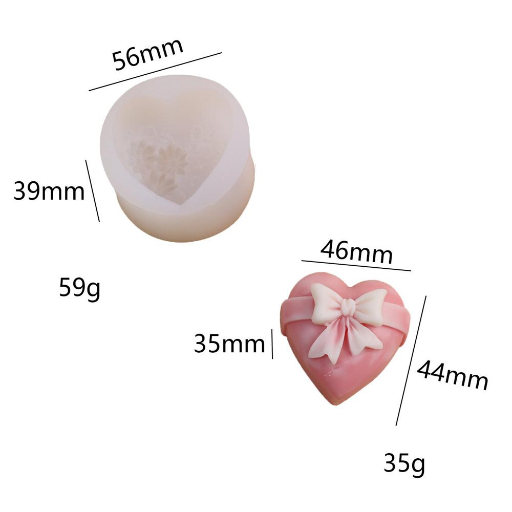 Rose Cake Silicone Mold Pastry Soap Aromatherapy Mold DIY Bow Love Handmade Soap Mold Heart Shaped Chocolate Fondant Tool