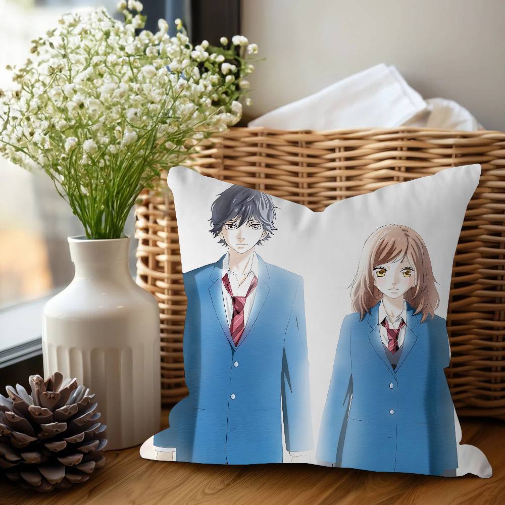 A-Ao H-Haru R-Ride Anime Pillow Cover For Bedroom Room And Living Room Sofa Decorative Cushion Cover