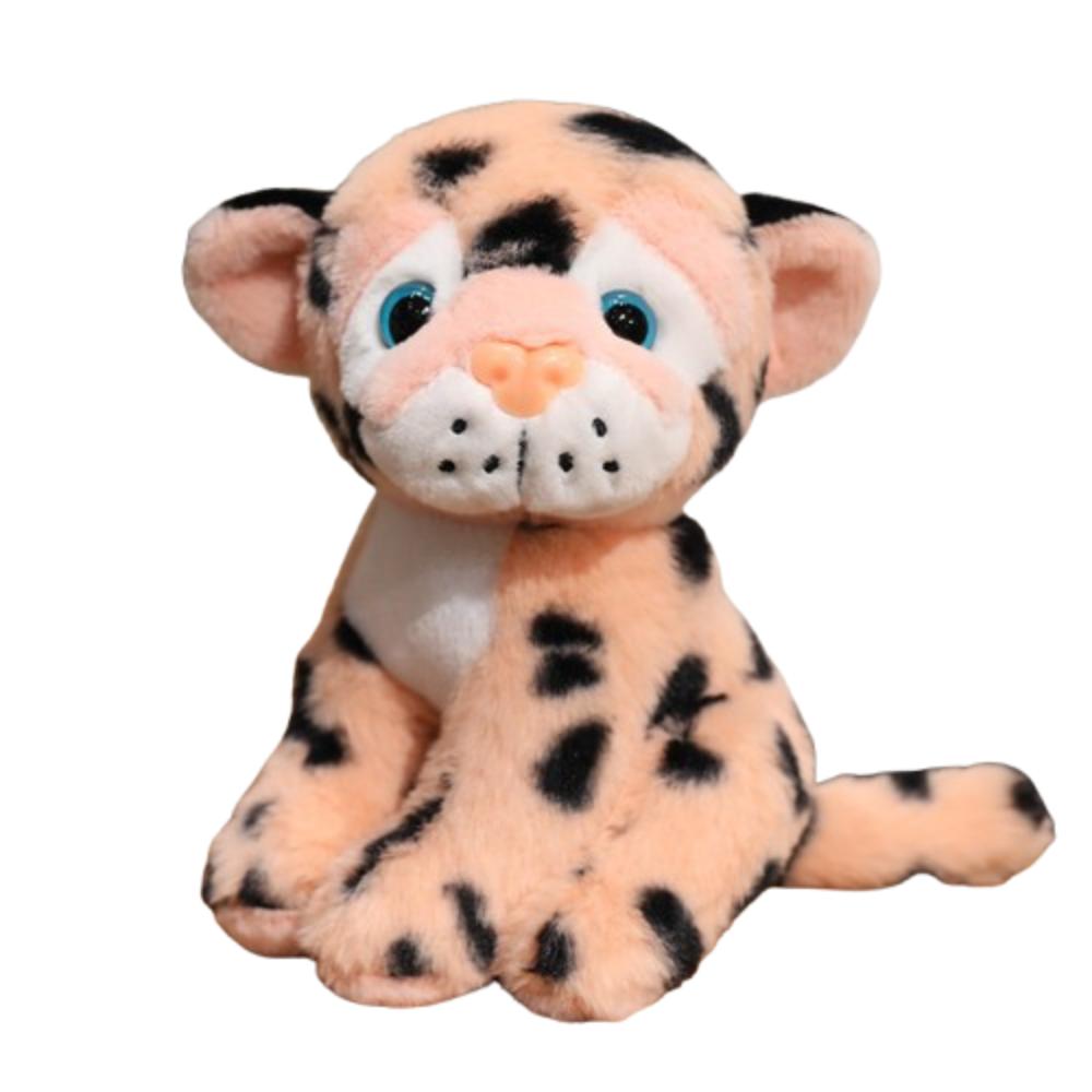 Sitting Lifelike Leopard Plush Doll Fluffy Animals Stuffed Toys  Children's Day