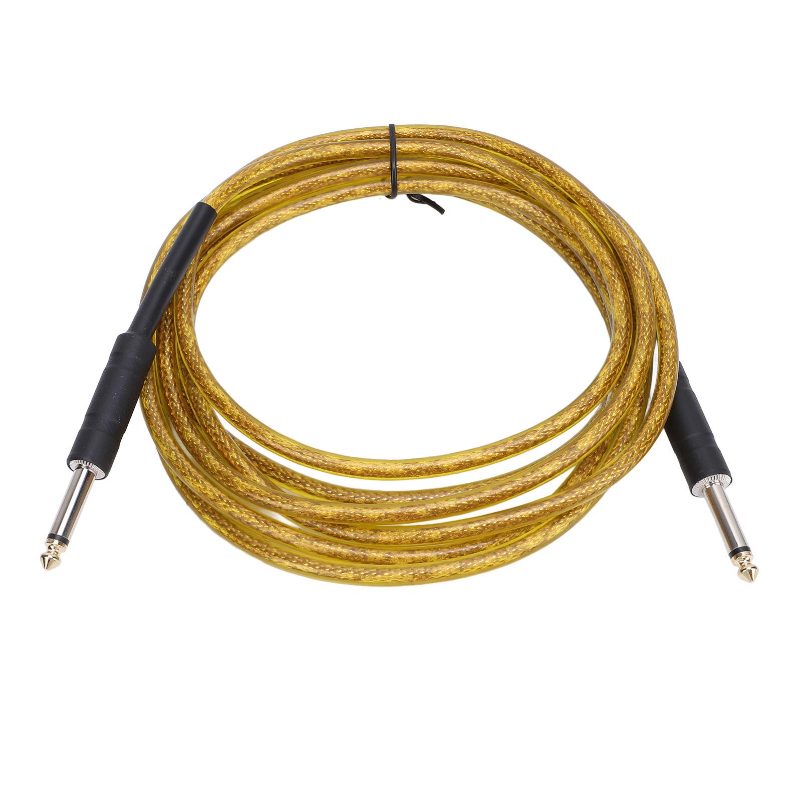 

Гитарный кабель 6,35 мм ПВХ пластик гибкий прямой головка шумоподавление электрический басовый шнур зеленый 10 м 3meter / 9.8ft жёлтый