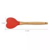 Valentine's Day Gift Set: Heart-Shaped Silicone Spatula with Wooden Handle, Non-Scratch & Easy Clean for Baking Lovers