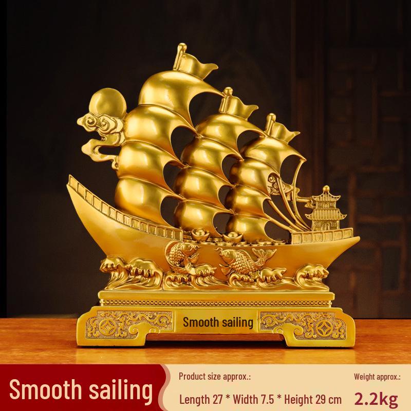 Smooth Sailing Sailboat Ornament: Imitation Wood Grain Décor for Home, Office, or Gift.