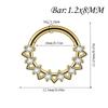 1PC Stainless Steel Septum Clicker Ring Skull Vine Design Daith Piercing Ring  Nose Piercing