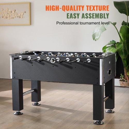 VEVOR Foosball Table, 55 inch Standard Size Foosball Table, Indoor Full Size Foosball Table for Home, Family, and Game Room
