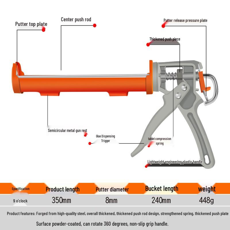 Автоматический силиконовый пистолет для герметика с функцией «без капель» для бытового использования