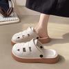 Korean-Style Chunky Half-Slippers for Women: Two-Way Hollow Sandals