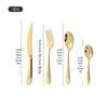 Cross 304 Stainless Steel Star Diamond Tableware Set: Steak Knife, Fork, Spoon, and Teaspoon for Home and Hotel Use