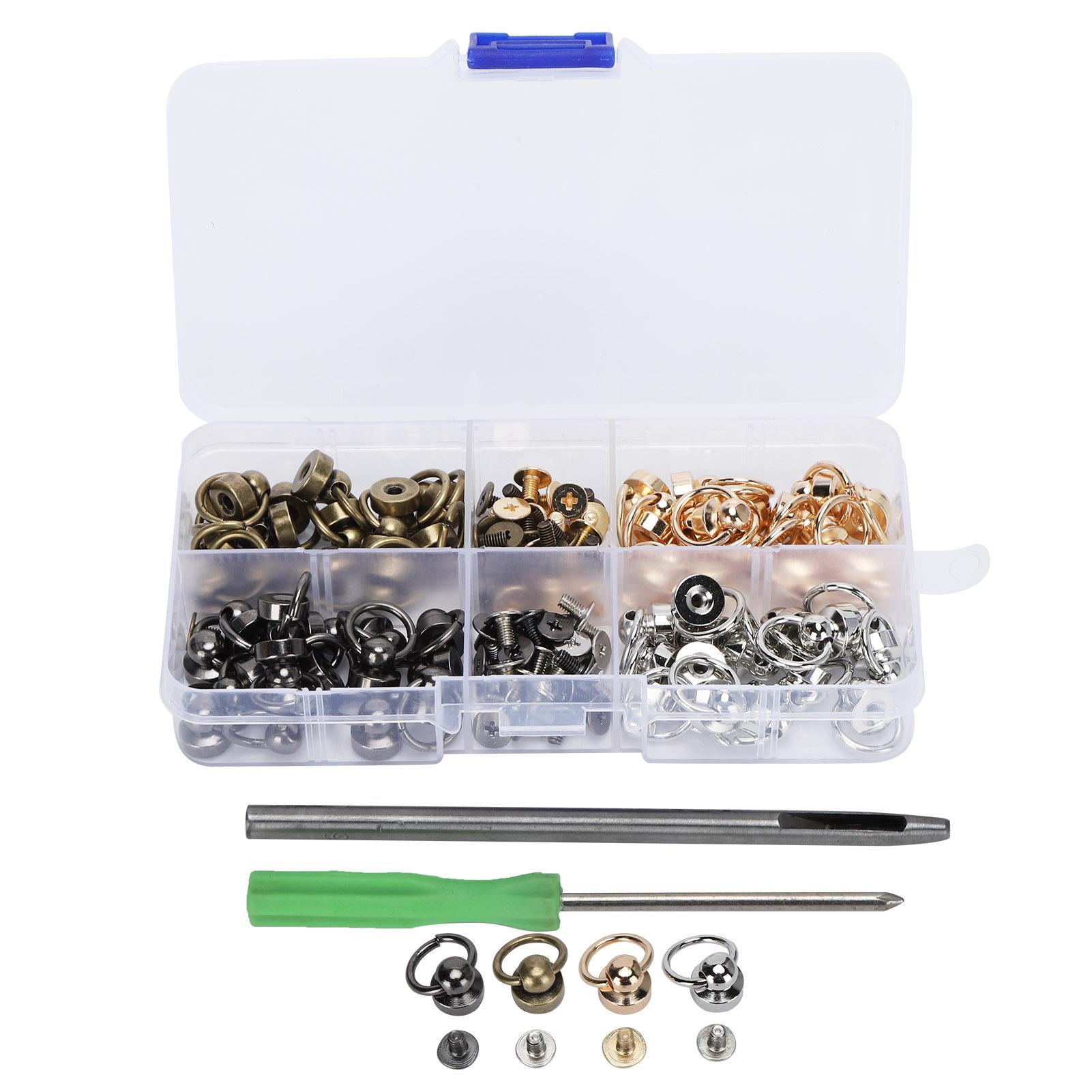 

ORing Ball Post Rivet Set DIY Leather Craft Clothes Bags Phone Shell Accessories