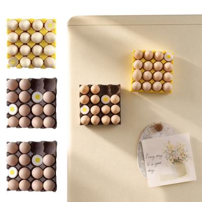 3D Egg Holder Refrigerator Magnet Farmhouse Egg Tray Decorative Fridge Magnet Memo Notes