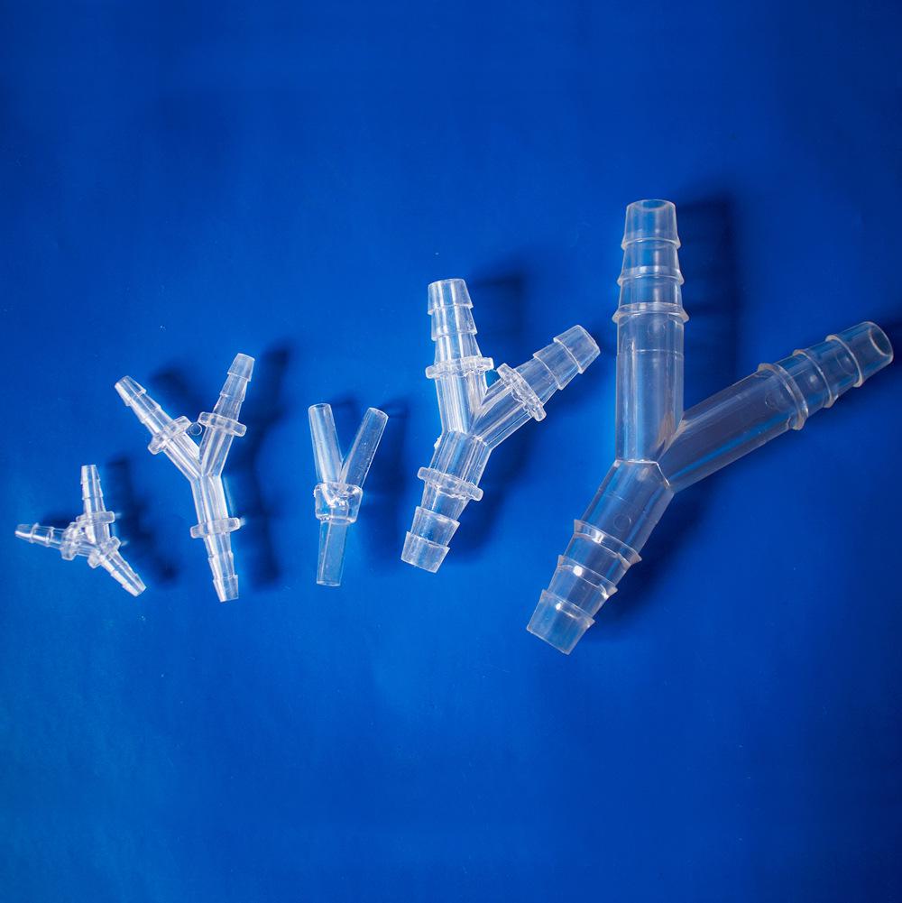 Transparenter Y-förmiger Kunststoff-T-Adapter für universelle Wasserleitungen