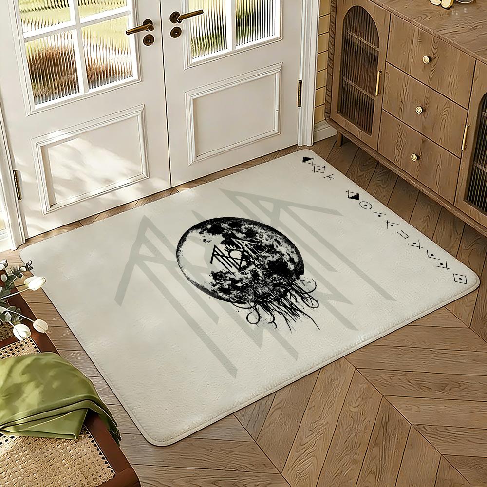Rock Music Floor Mat Soft Thickened Absorbent Non-Slip Bedroom Living Room Door Mat Home Decor Flannel Rugs