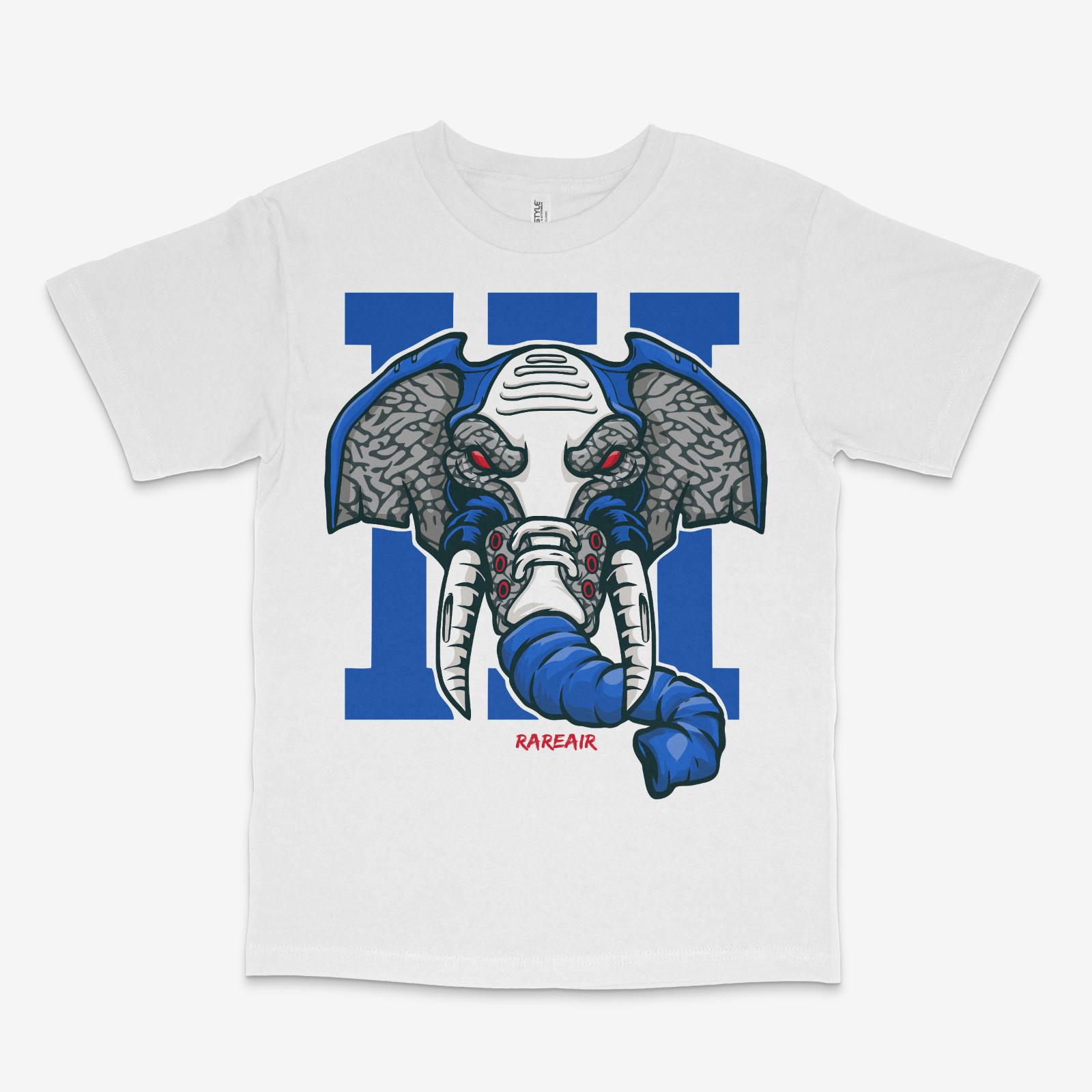 Elephant True Blue 3s White Tee S