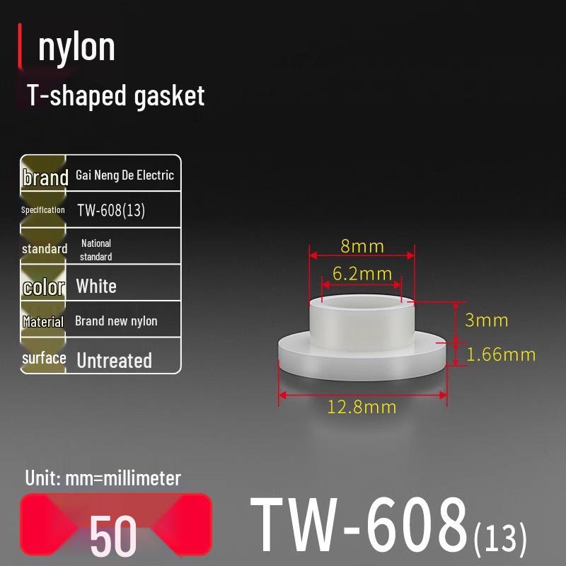 T-förmiger Nylon-Kunststoff-Dichtungsring und Schraubwellenhülse (Für dich: M2-M35)