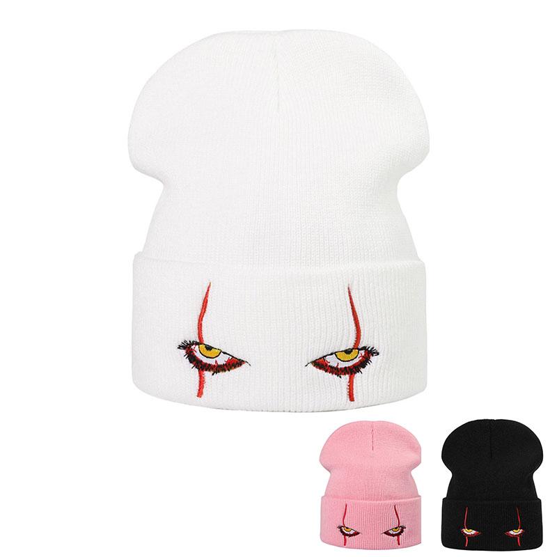 Winter Beanie Pullover Hat Women's Knitted Hat Embroidered Skullies Hat Cap Men Autumn Warm Ski Bonnets Unisex Cuffed Skull Caps