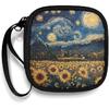 Mushrooms and Moon Carrying Earphone Case Pouch Storage Bag Holder-Earbud Case Headphones Storage Bag Pouch for Headphone, Bluetooth