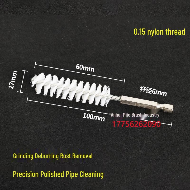 Electric Hex Shank Copper Wire Brush for Deburring, Rust Removal, Grinding, and Polishing